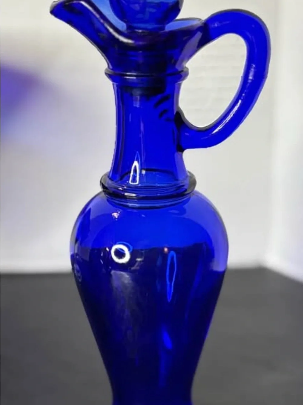 Lot of 5 Different Cobalt Blue Glass Pieces pre-owned